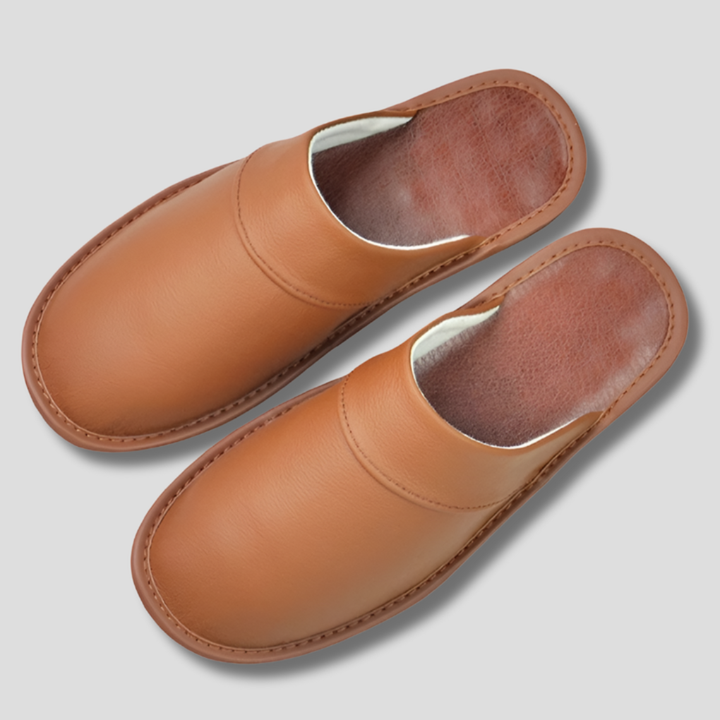 Heren leren pantoffels
