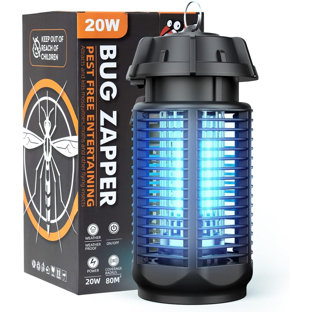 Elektrische insectenverdelger met 20W UV-licht en 4200V netspanning, IPX4 waterdicht