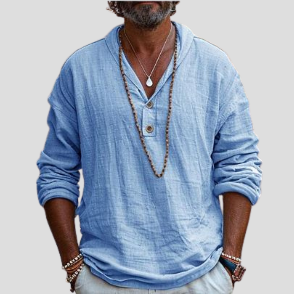 Linnen overhemd met lange mouwen voor heren – verfijnd ontwerp en casual look