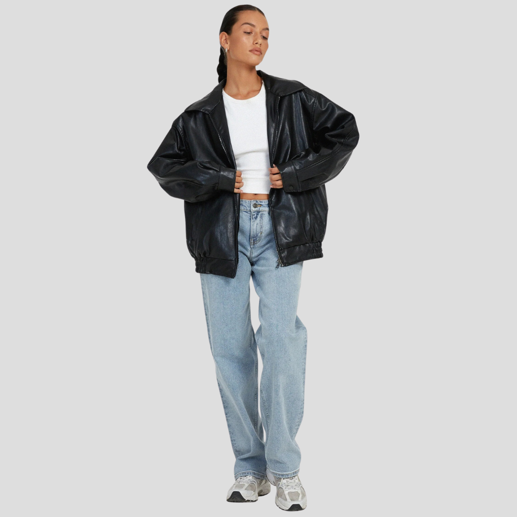 Losse damesjas – Relaxte laagjes met een randje