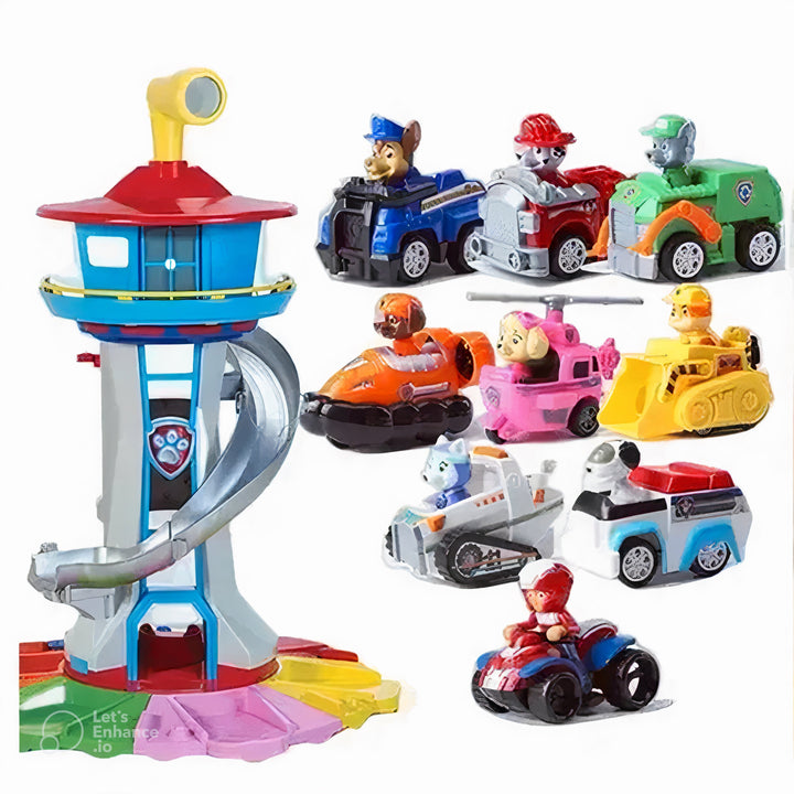 Glijbaan- en autobaanspeelset voor kinderen, leuke creatieve speelgoedset