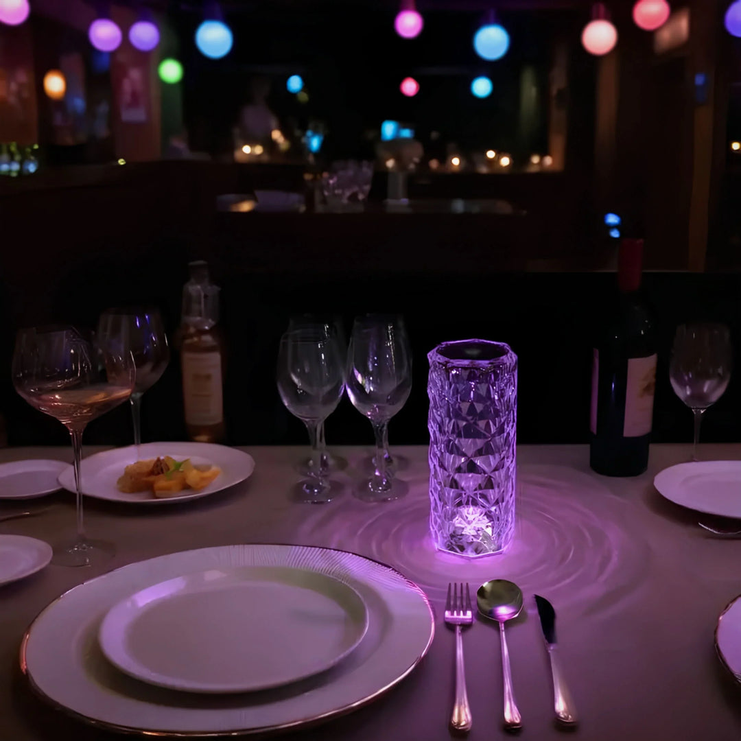 Elegante kristallen LED-lamp met 16 kleuropties en afstandsbediening