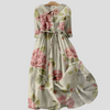 Vintage botanische reversjurk voor dames