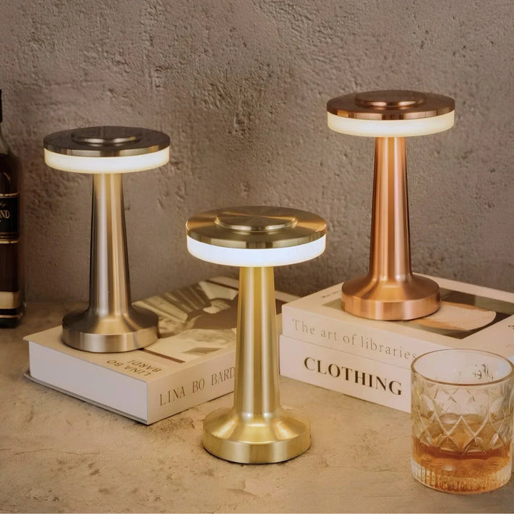 Draagbare dimbare tafellamp, elegant retro ontwerp