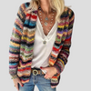 Dames cardigan met lange mouwen en strepenprint