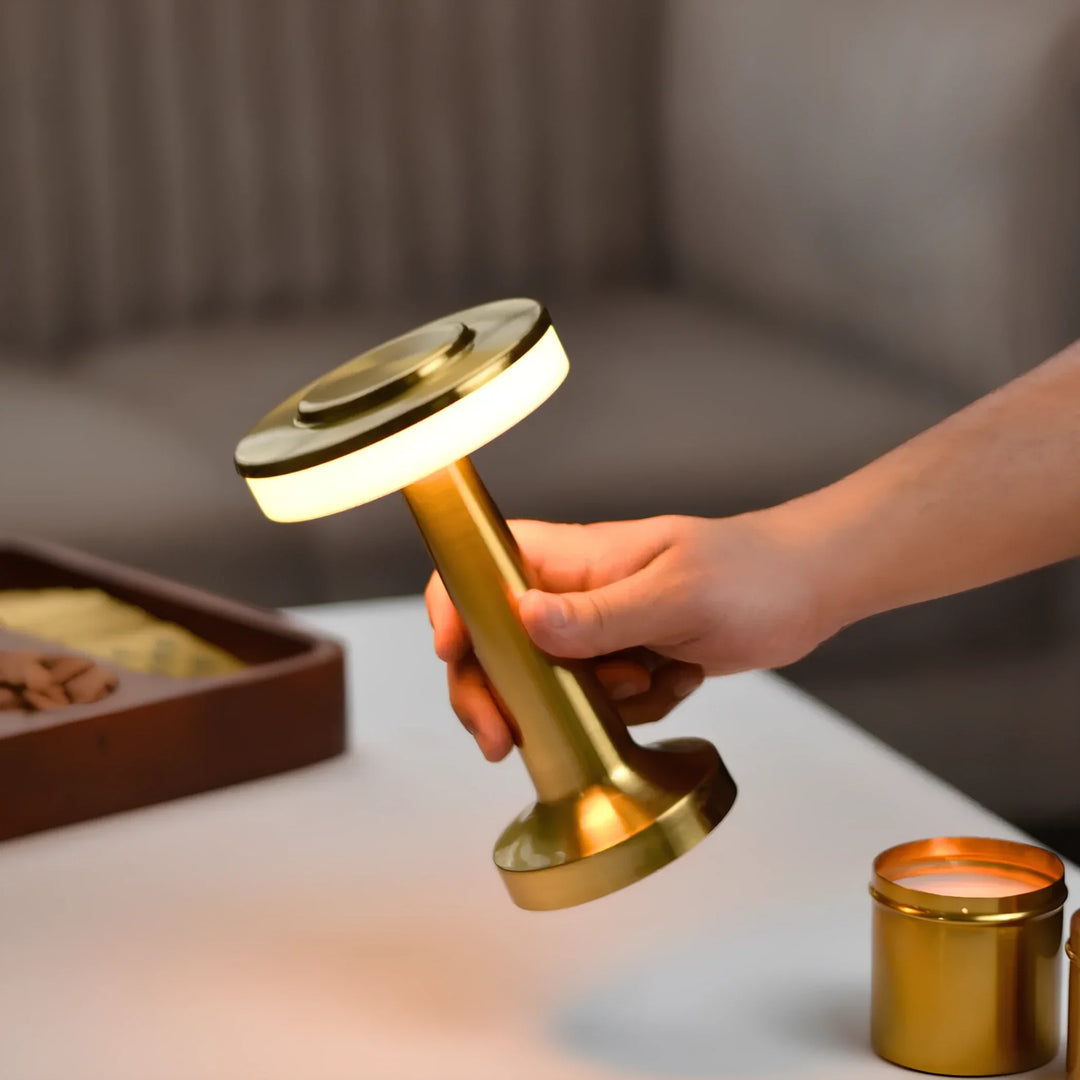 Draagbare dimbare tafellamp, elegant retro ontwerp