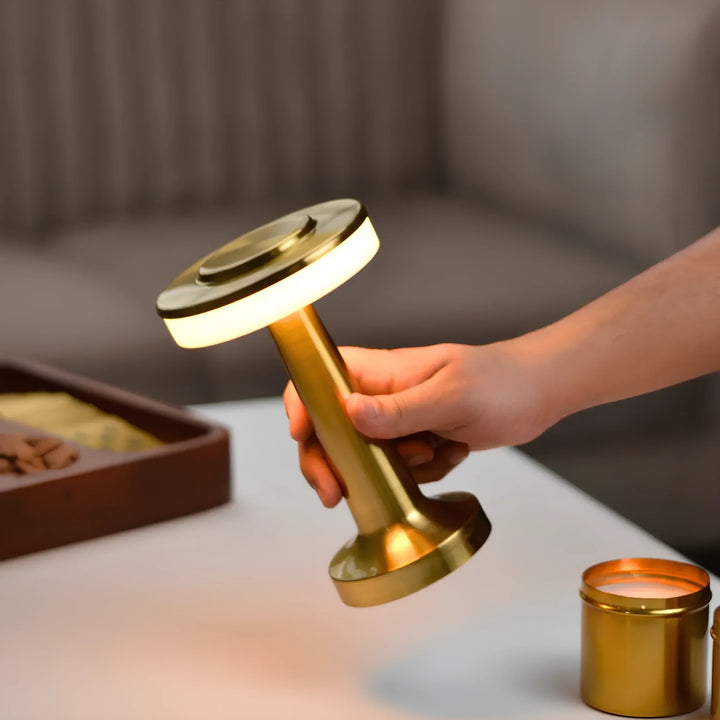 Draagbare dimbare tafellamp, elegant retro ontwerp