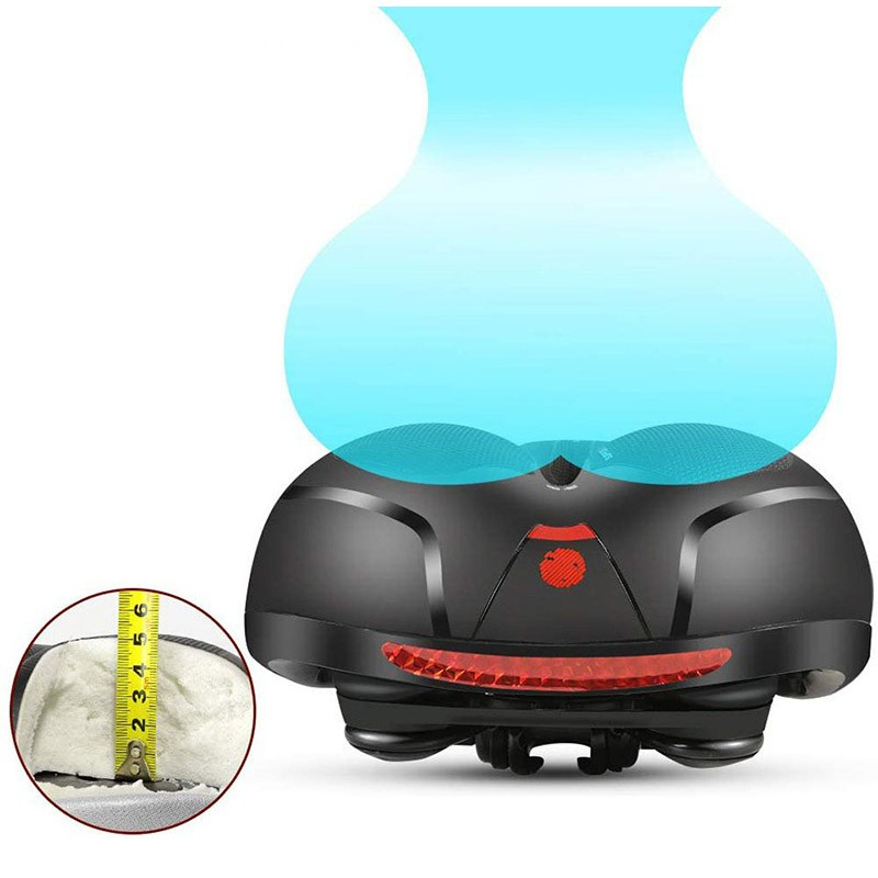 Fietszadel met verlichting en extra zitcomfort