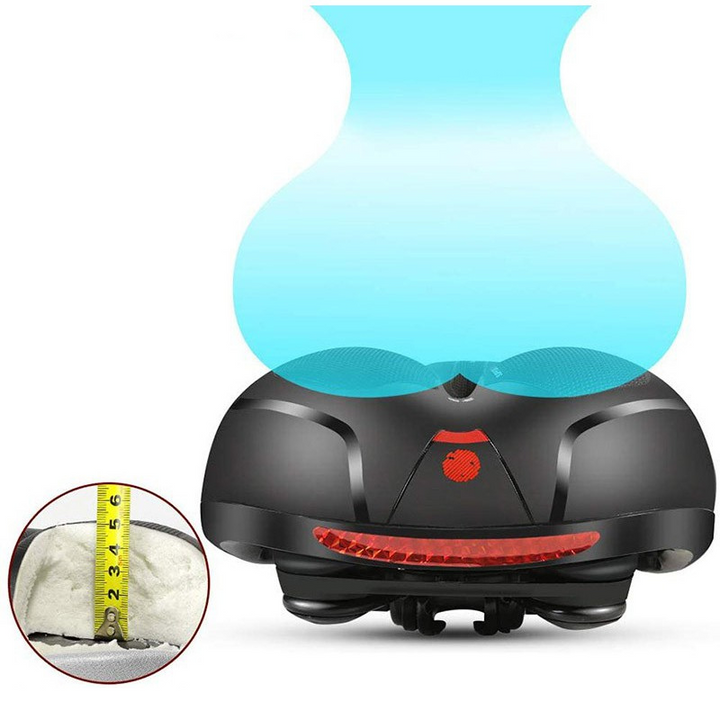 Fietszadel met verlichting en extra zitcomfort