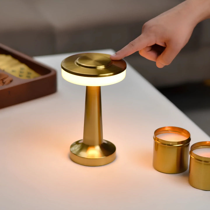 Draagbare dimbare tafellamp, elegant retro ontwerp