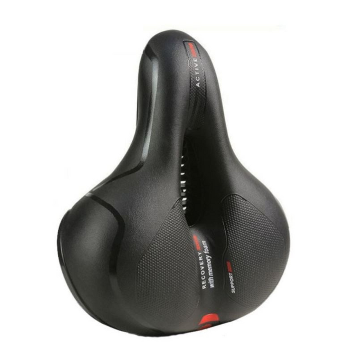 Fietszadel met verlichting en extra zitcomfort