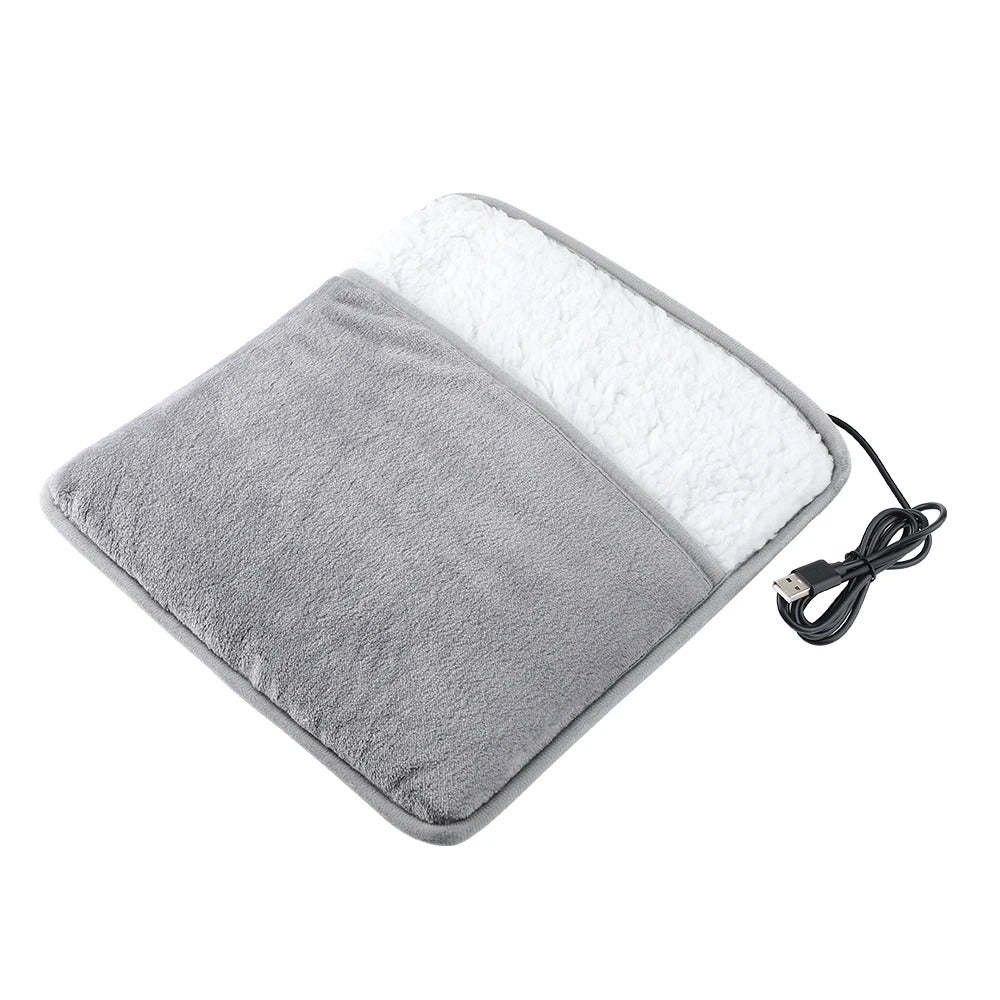 USB-voetenwarmer van zachte flanel met 40 °C warmte