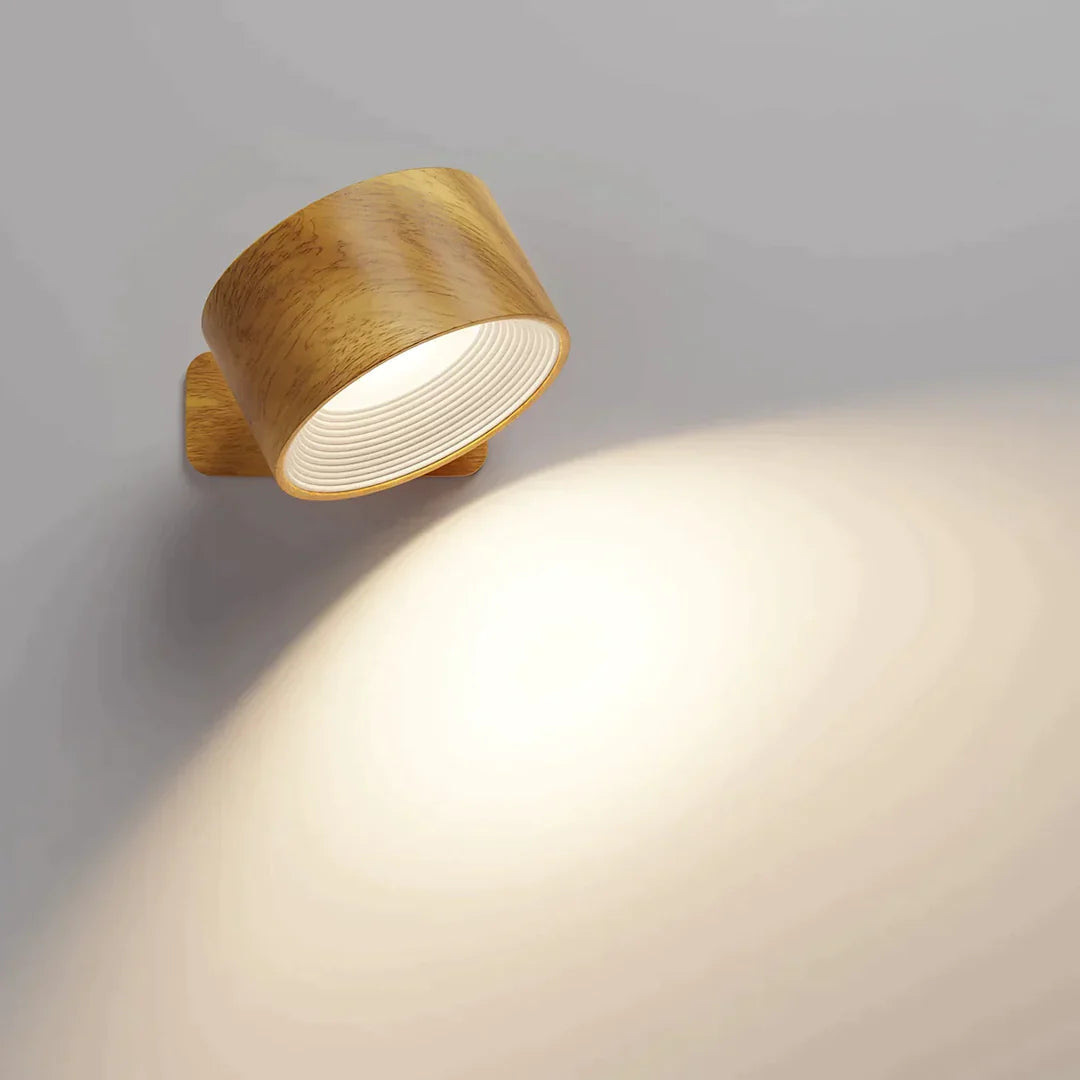 Draadloze led-wandlamp met 360°-draaiing, touch-dimmer, 3 lichtkleuren en USB-C-accu