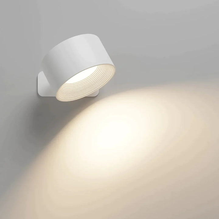 Draadloze led-wandlamp met 360°-draaiing, touch-dimmer, 3 lichtkleuren en USB-C-accu