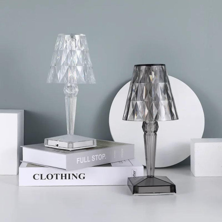 Elegante kristallen accentlamp, dimbare oplaadbare verlichting voor thuis