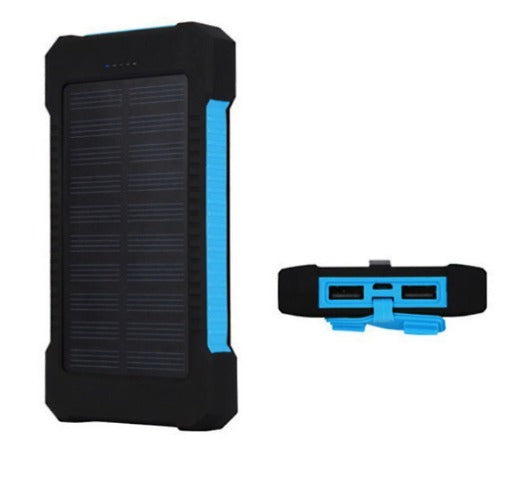 Draagbare solar powerbank, grote capaciteit, dubbele USB-oplader 20000mAh