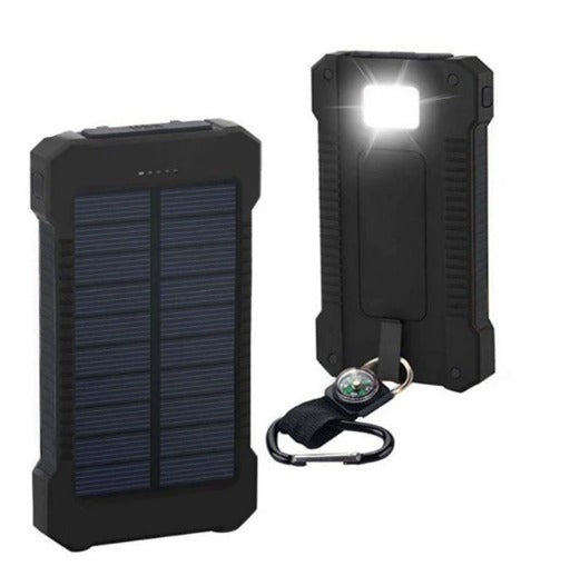 Draagbare solar powerbank, grote capaciteit, dubbele USB-oplader 20000mAh