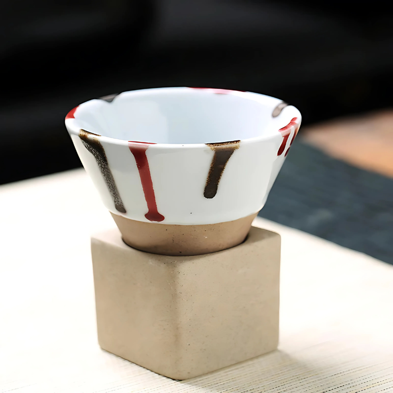 2-delige traditionele mokkenset met artistieke glazuur