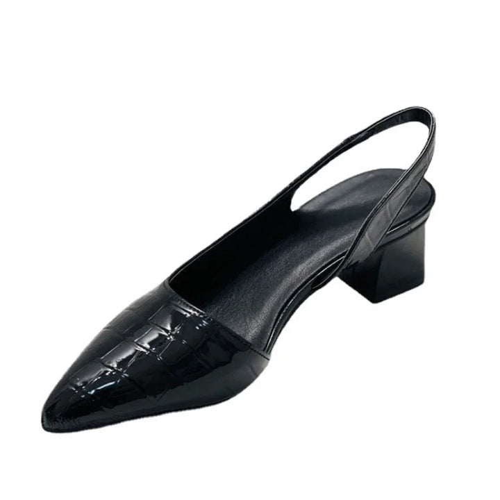Orthopedische Bruine Pumps - Croco