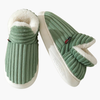 Dames Pluche Slippers – Geribbelde Binnen Schoenen