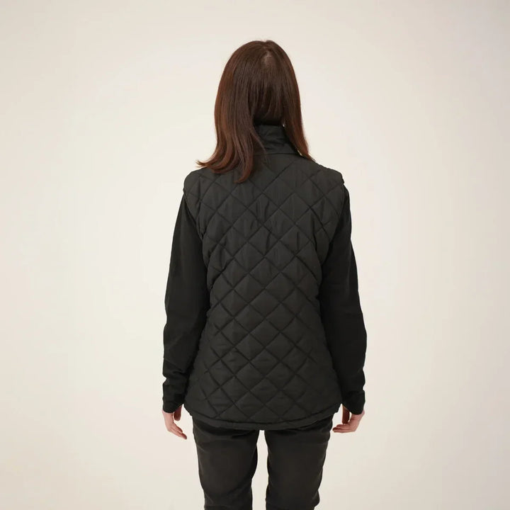 Verwarmde bodywarmer dames met slanke pasvorm en nekwarmte