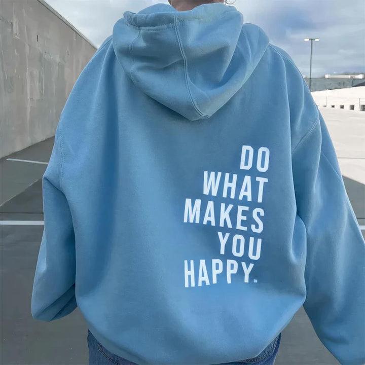 Dames hoodie met kangoeroezak en duimgaten