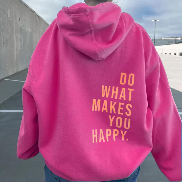 Dames hoodie met kangoeroezak en duimgaten