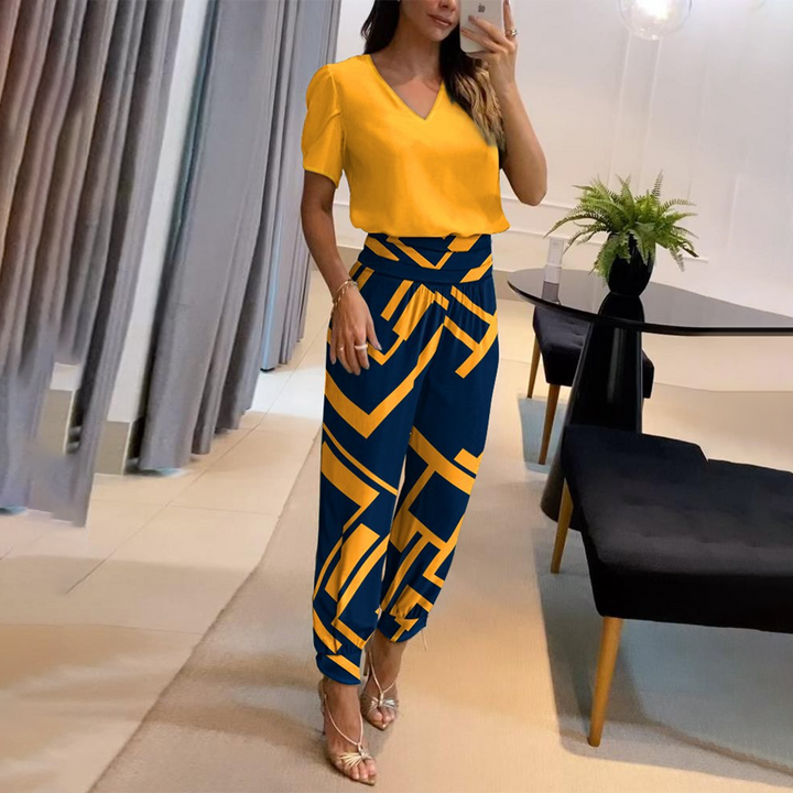 Tabea – Stijlvolle Bedrukte Chique Jumpsuit voor dames