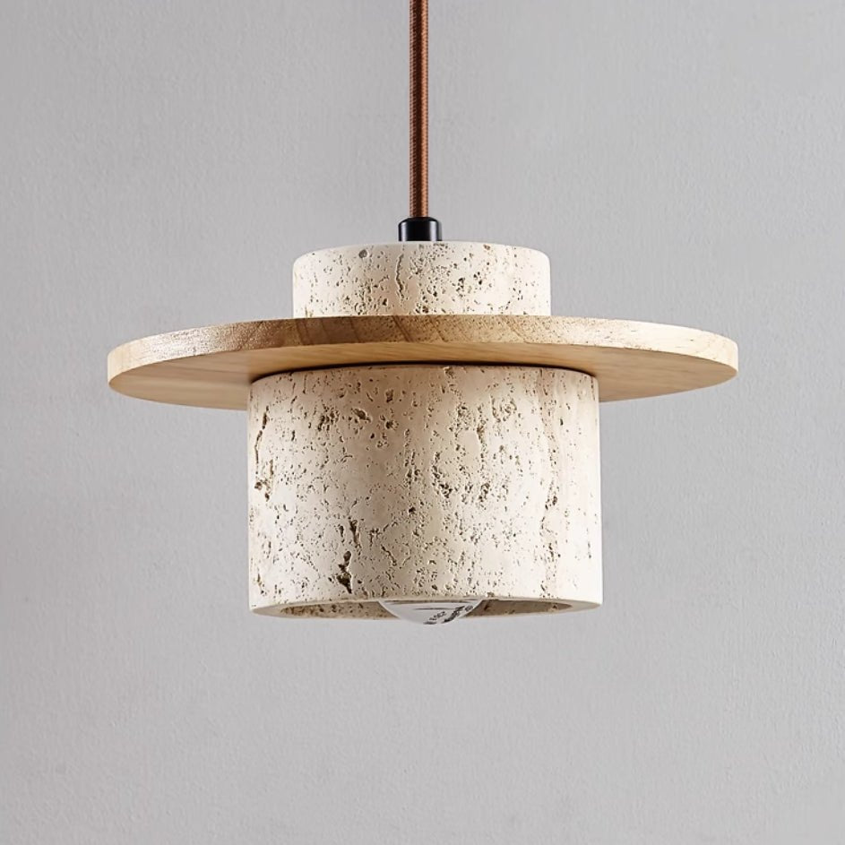 Travertijn hanglamp voor natuurlijke luxe - StoneGlow