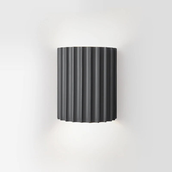 Wandlamp voor binnen modern geribbeld armatuur met licht omhoog en omlaag