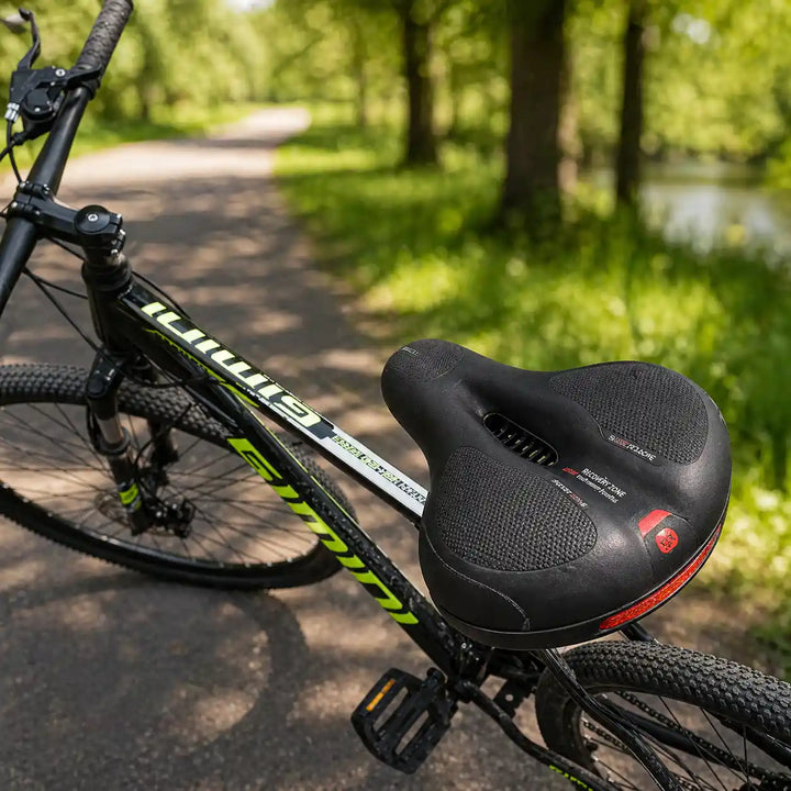 Ergonomische comfortabele fietszadel met uitsparing – met 2 inch dik schuim en waterdicht PU-leer