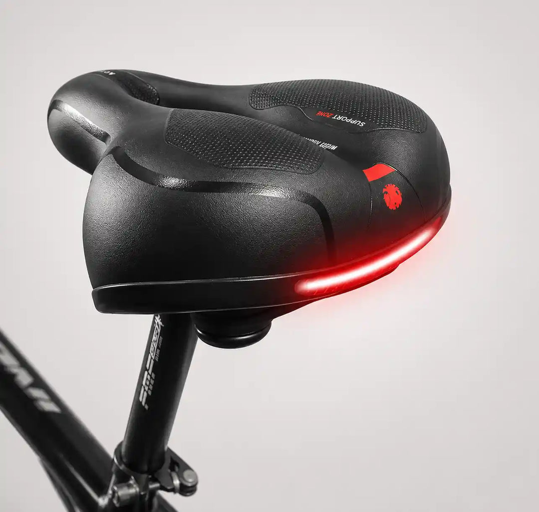 Ergonomische comfortabele fietszadel met uitsparing – met 2 inch dik schuim en waterdicht PU-leer
