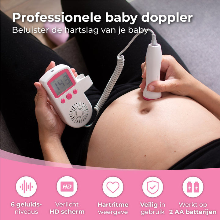 Foetale Hartslagmonitor Doppler voor Zwangere Vrouwen Ultrageluidstechnologie met LCD-scherm