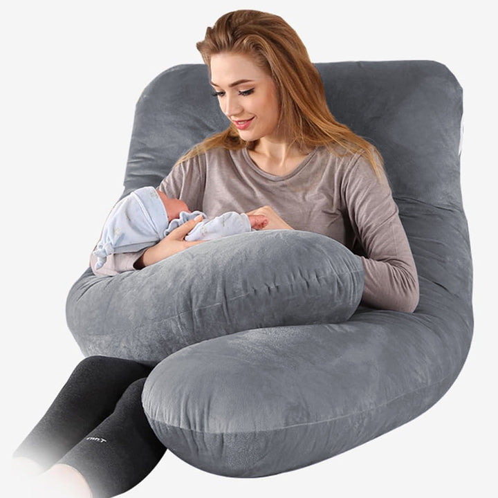 ComfortNest Zwangerschaps- en Zijslaapkussen – Extra Ondersteuning voor Mama en Baby