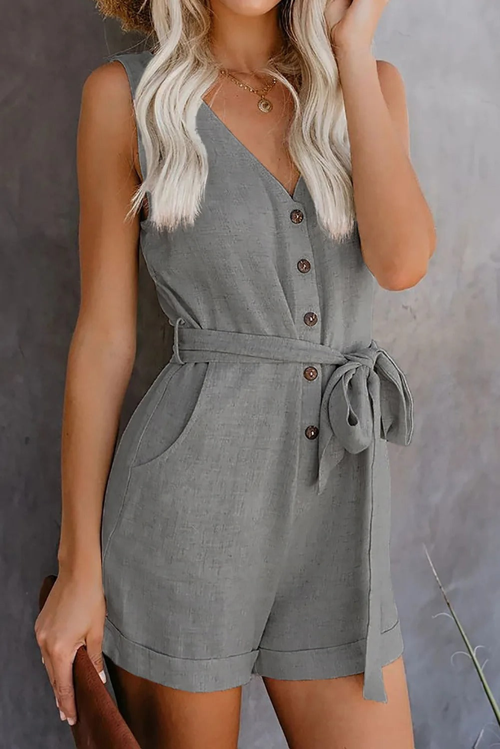 Nina Stijlvolle Korte Jumpsuit met Zakken