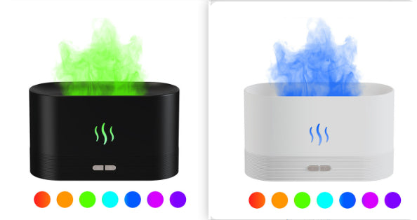 Aroma diffuser met vlameffect, rustige of levendige vlam