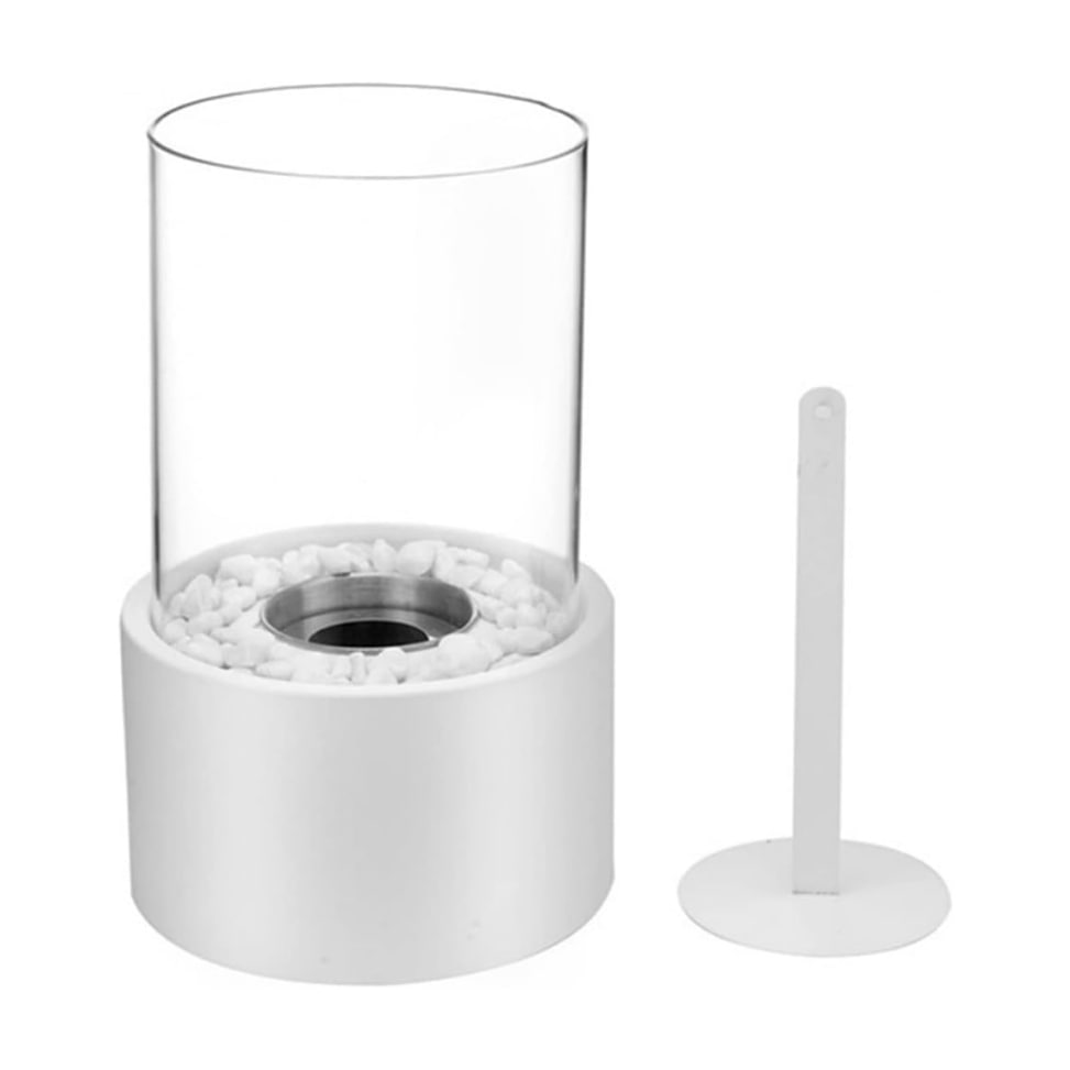Everlasting Flame olielamp, elegante glazen cilinder met klassieke gloed