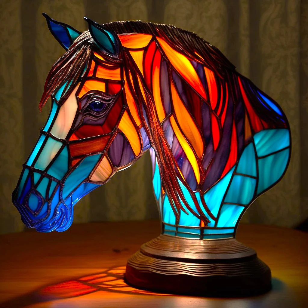 Tafellamp van gebrandschilderd glas dier decoratieve verlichting