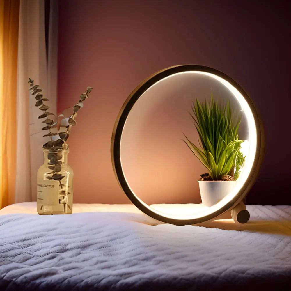 LumoLite - Minimalistische LED Tafellamp Met Dimbaar Rond Design