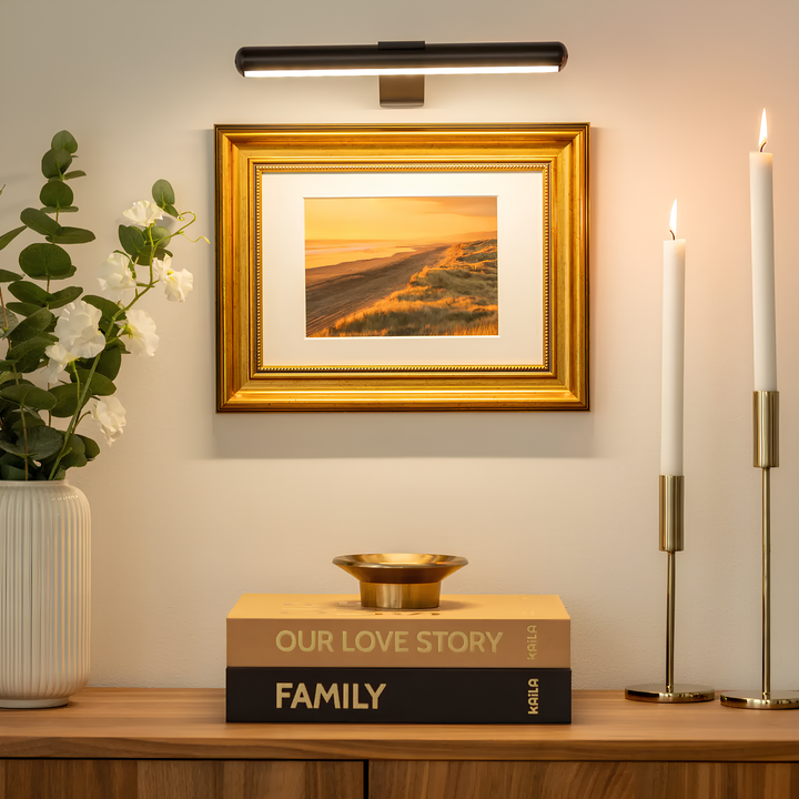 Wandlamp in galeriestijl