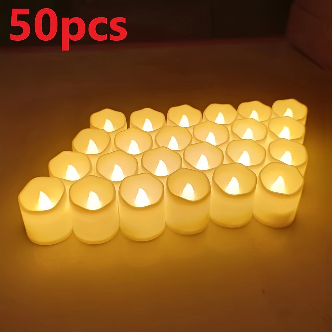 Vlamloze LED-kaarsen op batterijen – 24–96 stuks