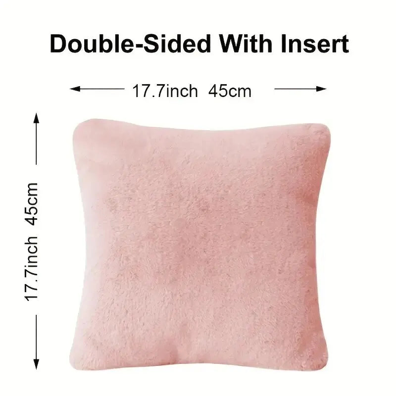 SoftPlush - Ultra Zachte Konijnenbont Look Kussenhoes voor Luxe en Comfort