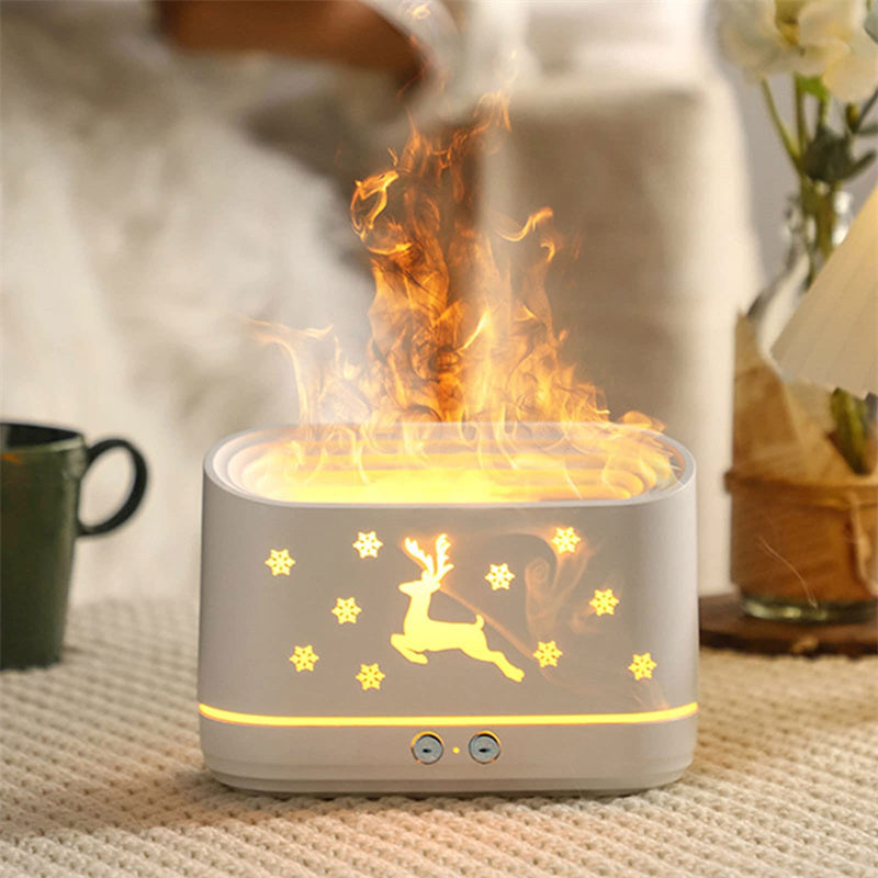 Kerst vlam diffuser met rendier, nachtlampje en luchtbevochtiger