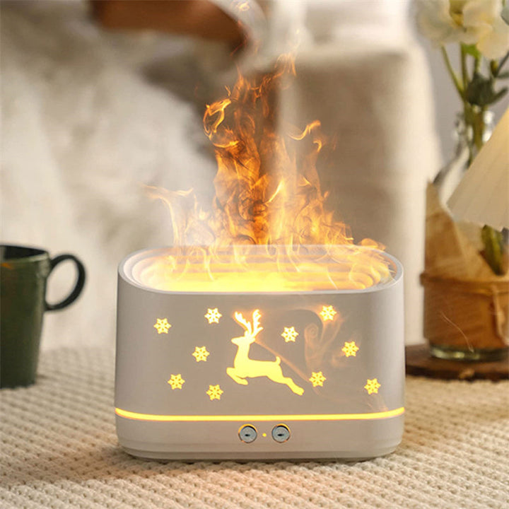 Kerst vlam diffuser met rendier, nachtlampje en luchtbevochtiger