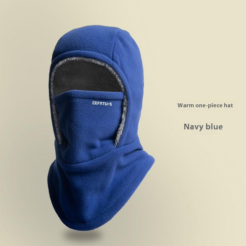 Capuchonmuts met sjaal en mondkap – met warme voering