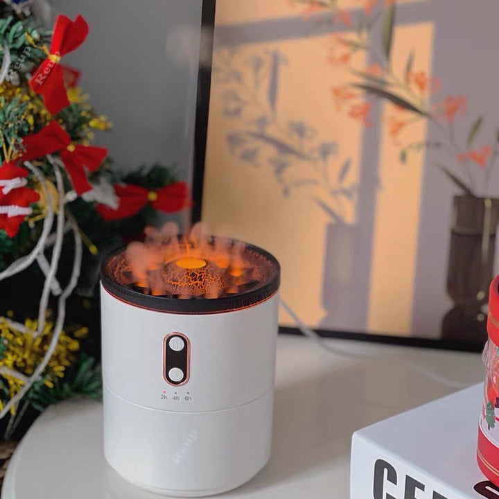 Vulkaan diffuser met kwallenringen, nachtlampje en USB-voeding