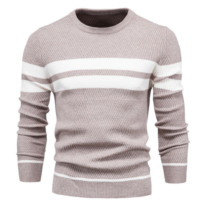 Casual Gestreepte Trui Voor Mannen Met Regular Fit — afbeelding 1