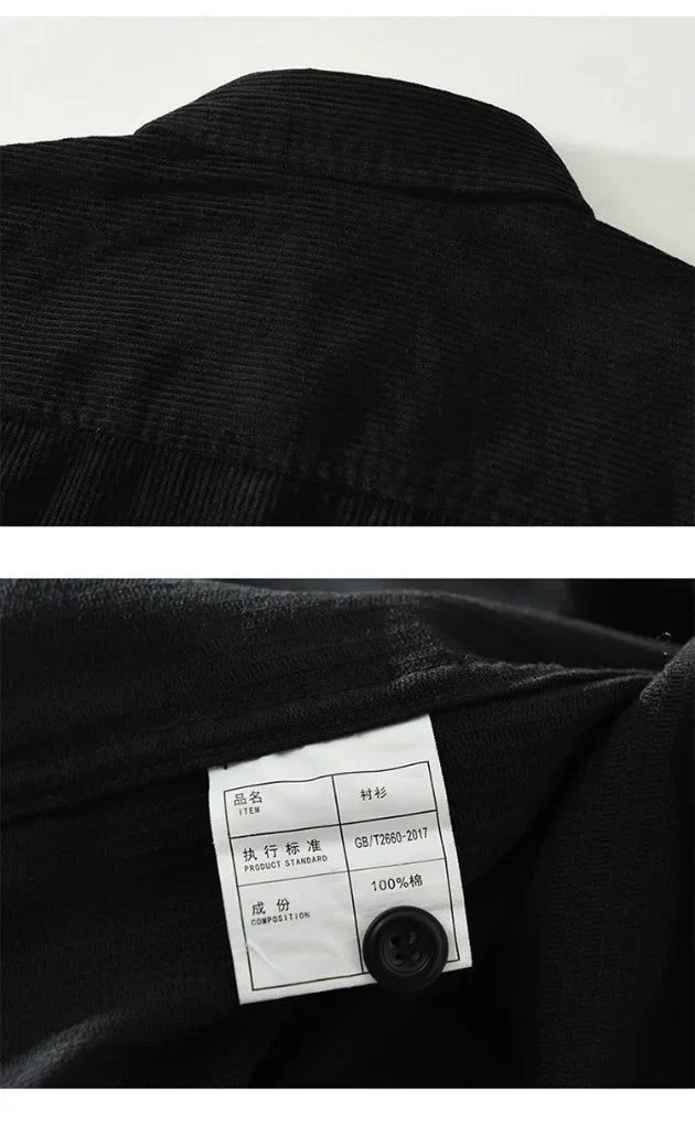 Vintage herenoverhemd met lange mouwen