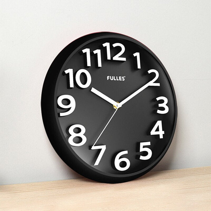 TimeTrendy - Moderne 3D Wandklok met Grote Cijfers en Stijlvol Design