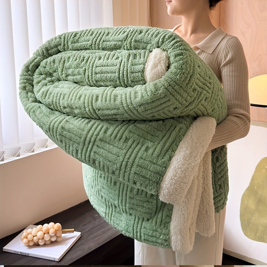 CozyNest - Luxe Pluche Deken Dubbelzijdig Fluweel & Imitatie Lamswol